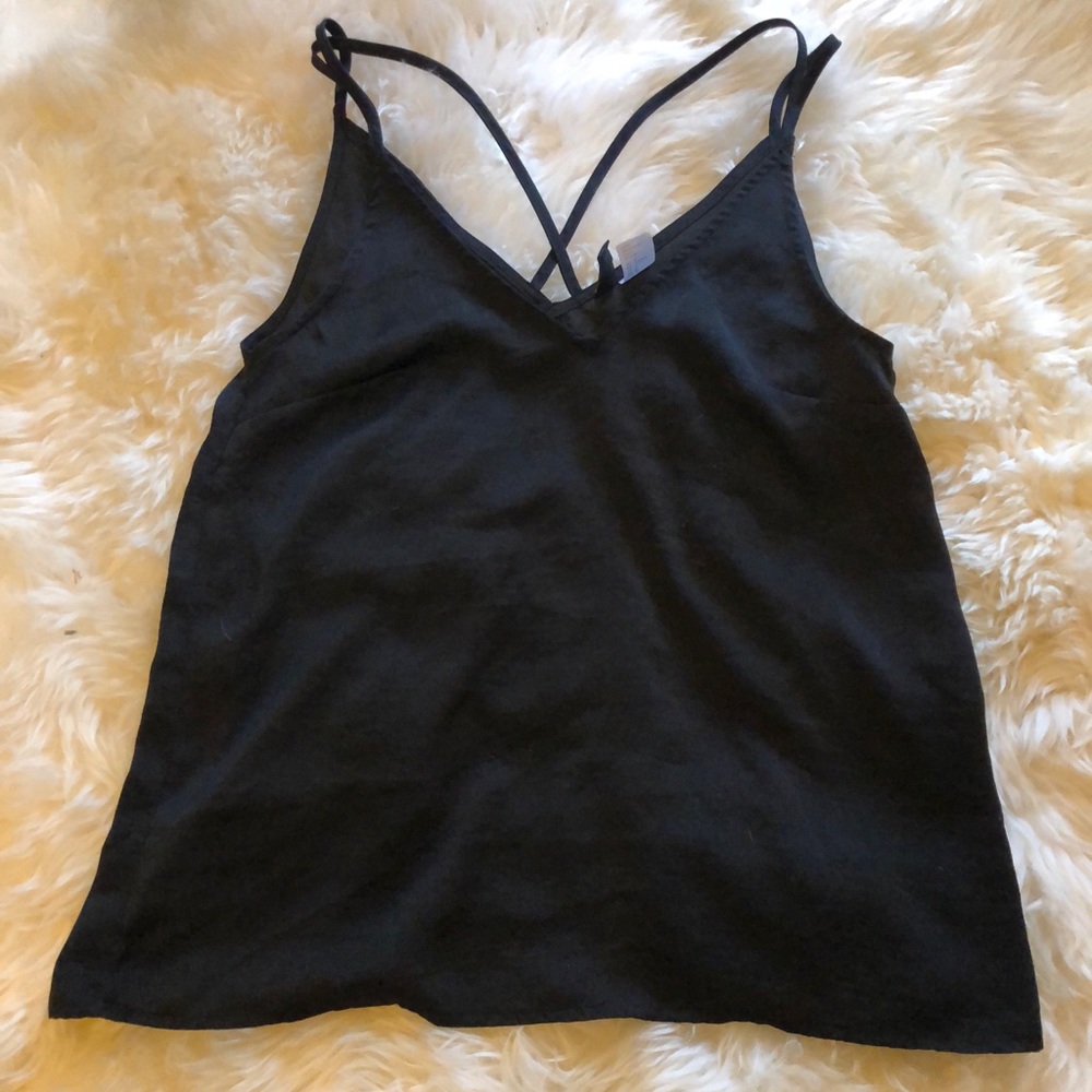 Black strappy camisole